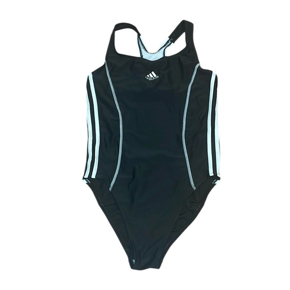 Vintage Adidas Black Racerback swimsuit, Large - Picture 1 of 5